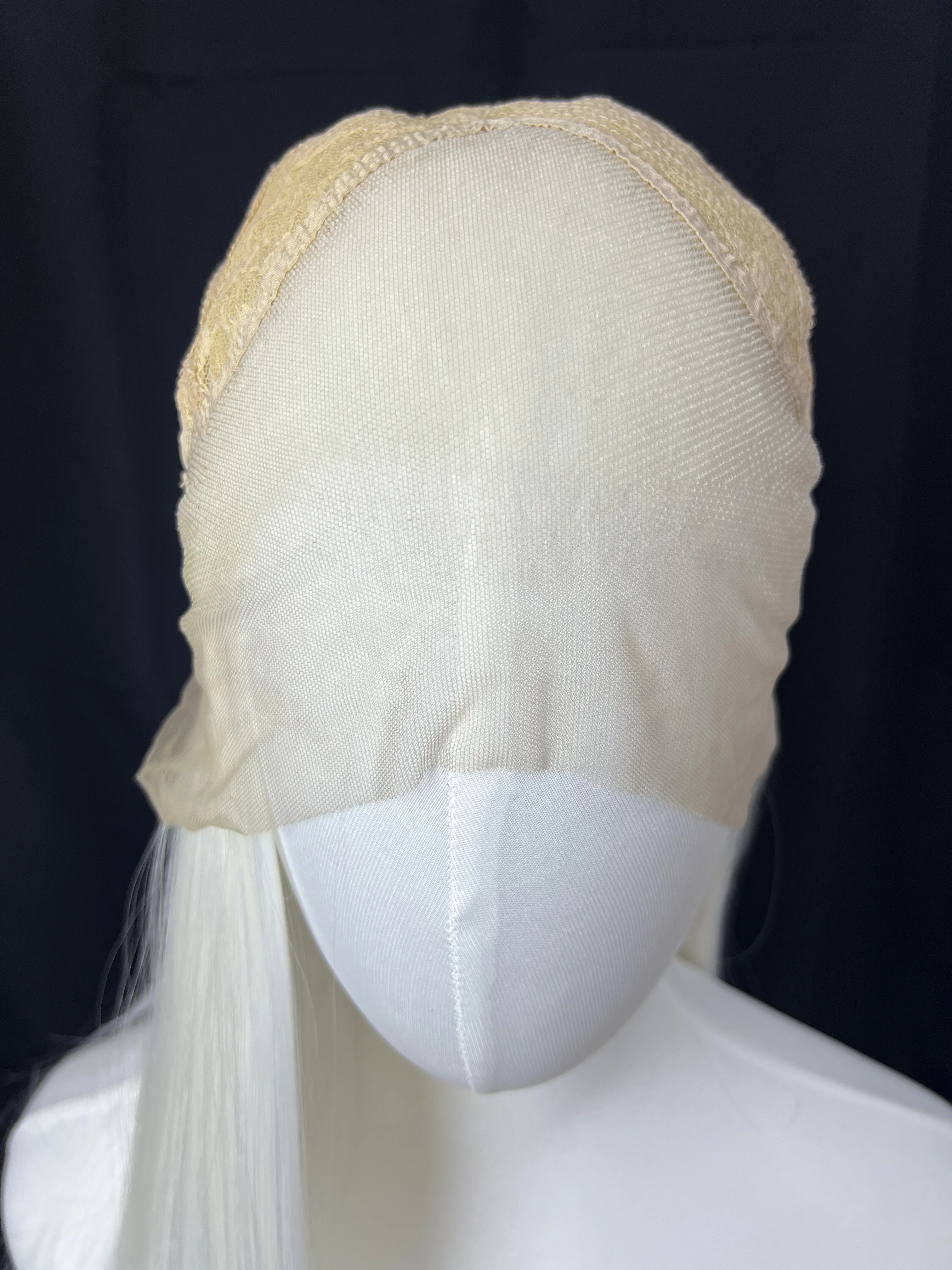 13x6 White Lace Wig for Women 26inch Long Straight Hair Wigs Free Part Nature Hairline Synthetic Wigs Cosplay Lace Frontal Wig view 3