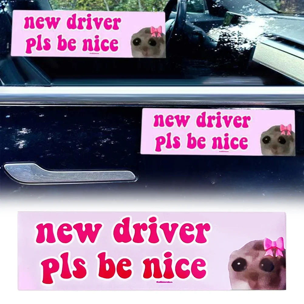 Funny Sticker New Driver Driver Easy Application Eye Catching Design Nice Driver Car Sticker Safer Driving Practices