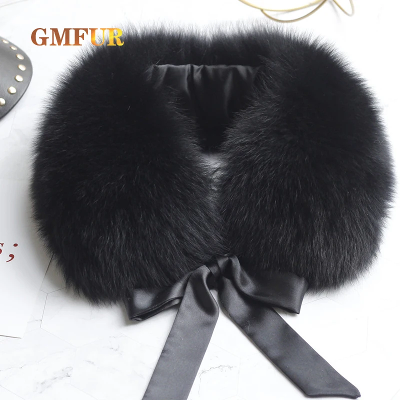 

Luxury Winter 100% Real Fox Fur Scarf Women Neck Keep Warm Natural Fox Fur Square Collar Coat Hooded Warm Scarves Ladies