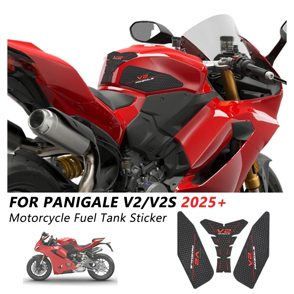

For Ducati PANIGALE V2 s 2025 Panigale V2S 2026 New Motorcycle Fuel Tank Sticker Side Tank Grips Anti-slip Decals Accessories