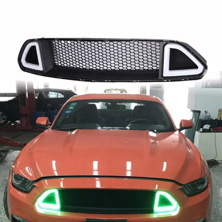 

For d Mustang Grill With LED Light Front Grille Car Accessories