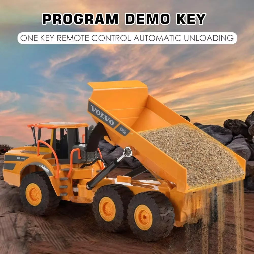 DOUBLE E E581 1:26 RC قلابة الهندسة سيارة 2.4Ghz 6 قناة البلاستيك البقشيش دلو التحكم عن بعد شاحنة قلابة هدايا الأطفال #2