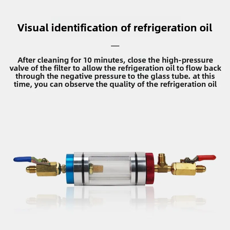 Automotive A/C Refrigerant Oil Purity Tester & Filter Analyzer – Oil Quality Detection & Purification Kit for AC Maintenance