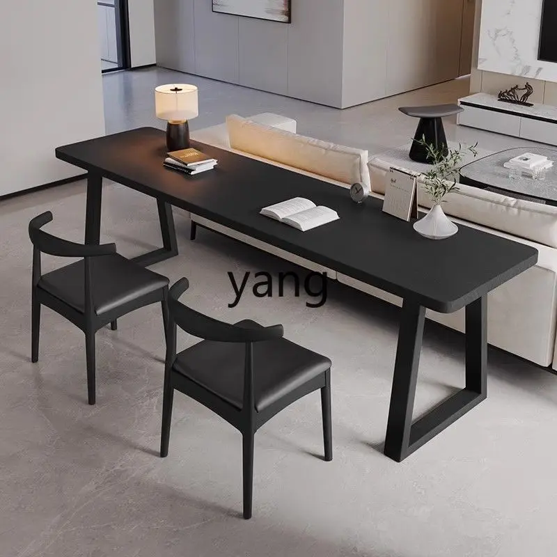 

LMM solid wood desk household living room Italian minimalist horizontal hall sofa back long table