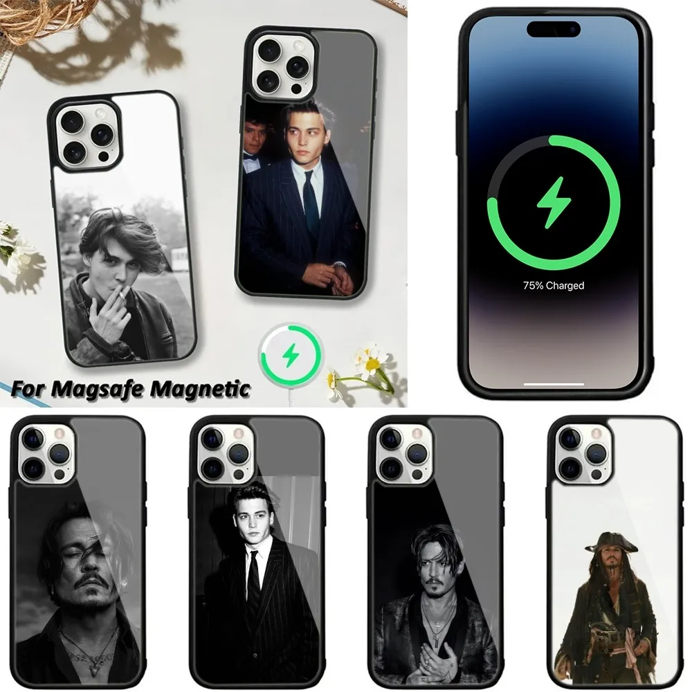 Johnny Depp Phone Case For iPhone 15,14,13,12,11,Plus,Pro,Max,Mini,Magsafe,Magnetic,Wireless,Charging