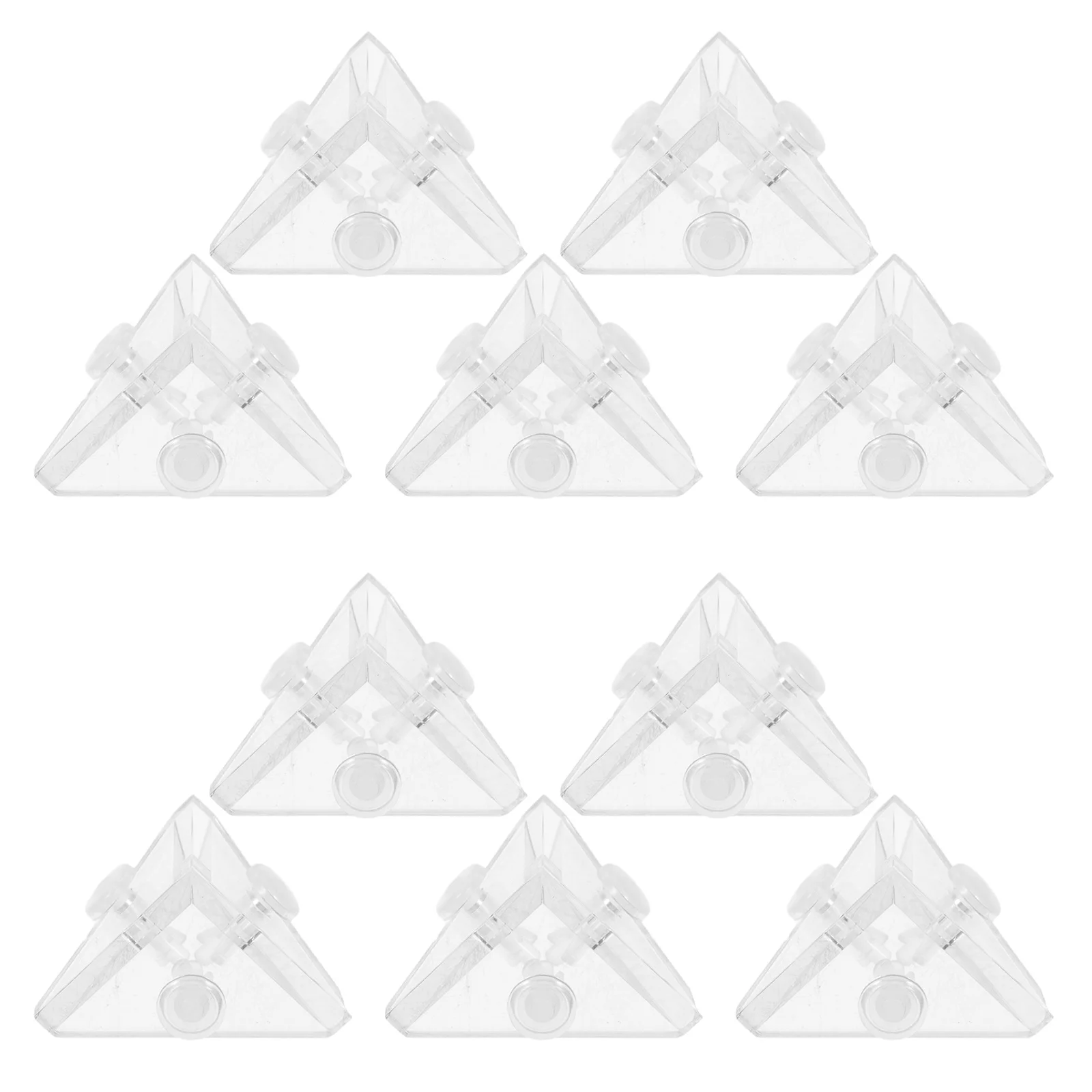 

10pcs Acrylic Corner Brackets Clear 3-Hole Angle Bracket For Jewelry Box Shelf Support Case Stability Fastening Hardware