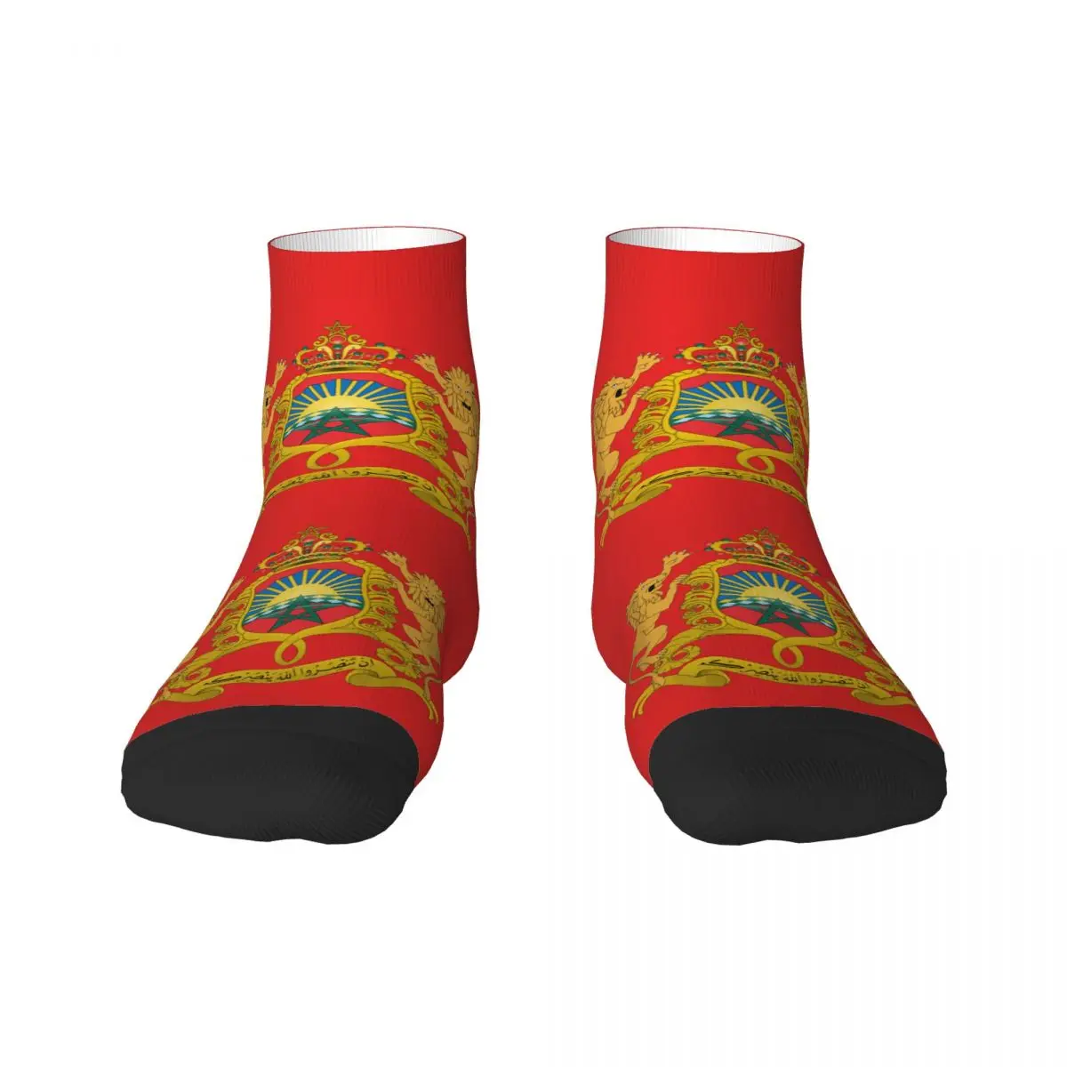 Fun Mens Kingdom Of Morocco Dress Socks Unisex Breathbale Warm 3D Print Moroccan Patriotic Crew Socks