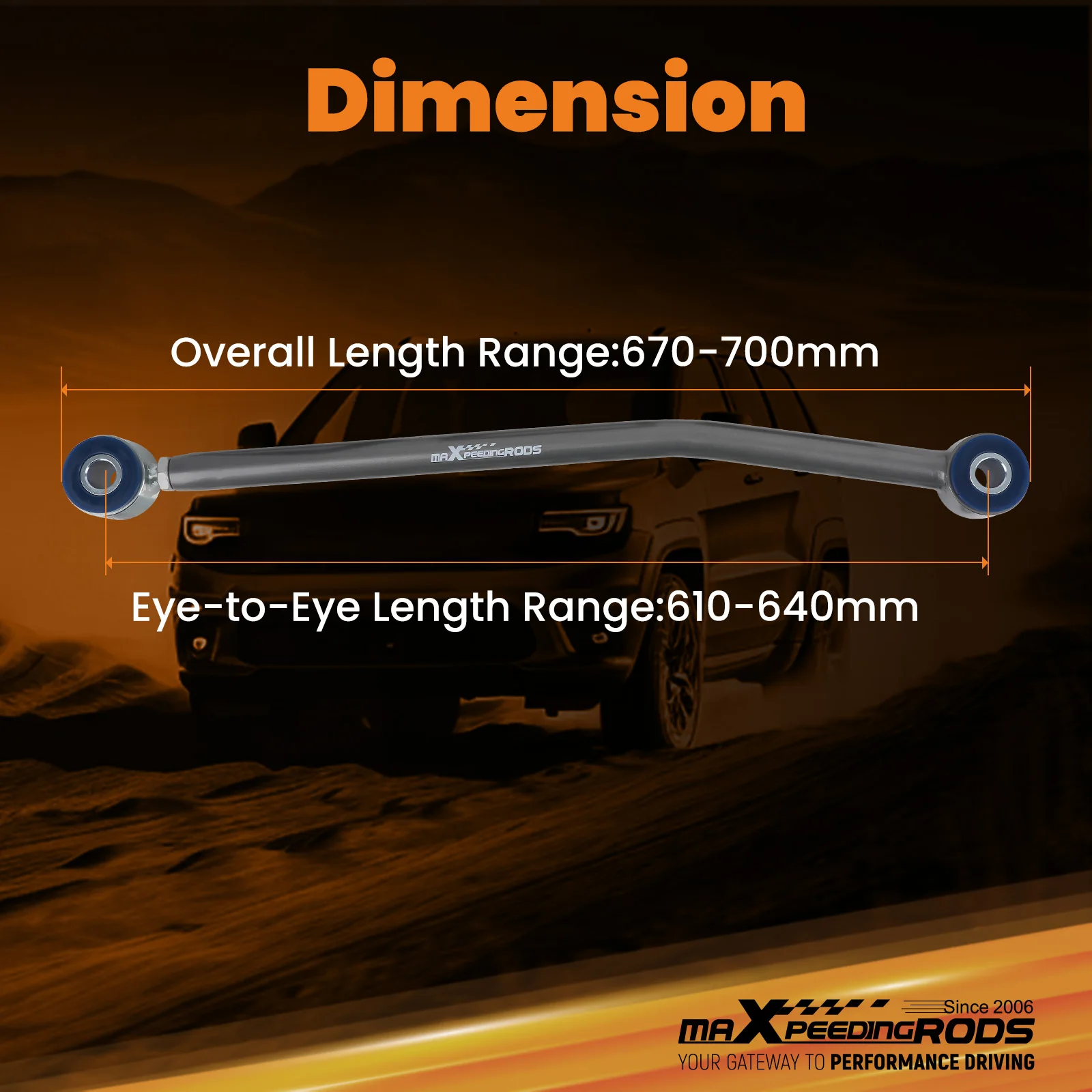شريط مسار خلفي قابل للتعديل من الفولاذ مع دعامة لـ F53 V10 16-19.5K GVWR SS400 NOT GVCWR #6