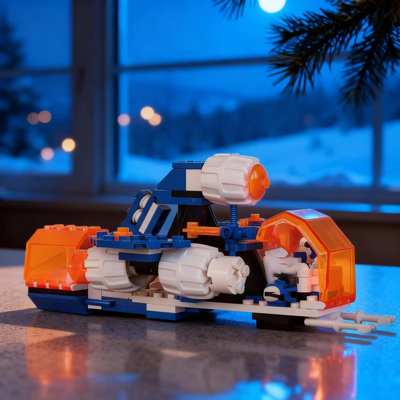 115-teiliges MOC Orbital Freighter Weltraum-Eisplanet Modellbausatz Spielzeug-Bausteine Weihnachtsgeschenk DIY Architektur Kreative Idee