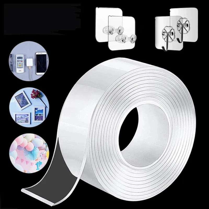 

Nano Tapes Extra Strong Double-sided Adhesive Tape Waterproof Transparent Decorative Tapes Thickened Reusable Office Tape Tools