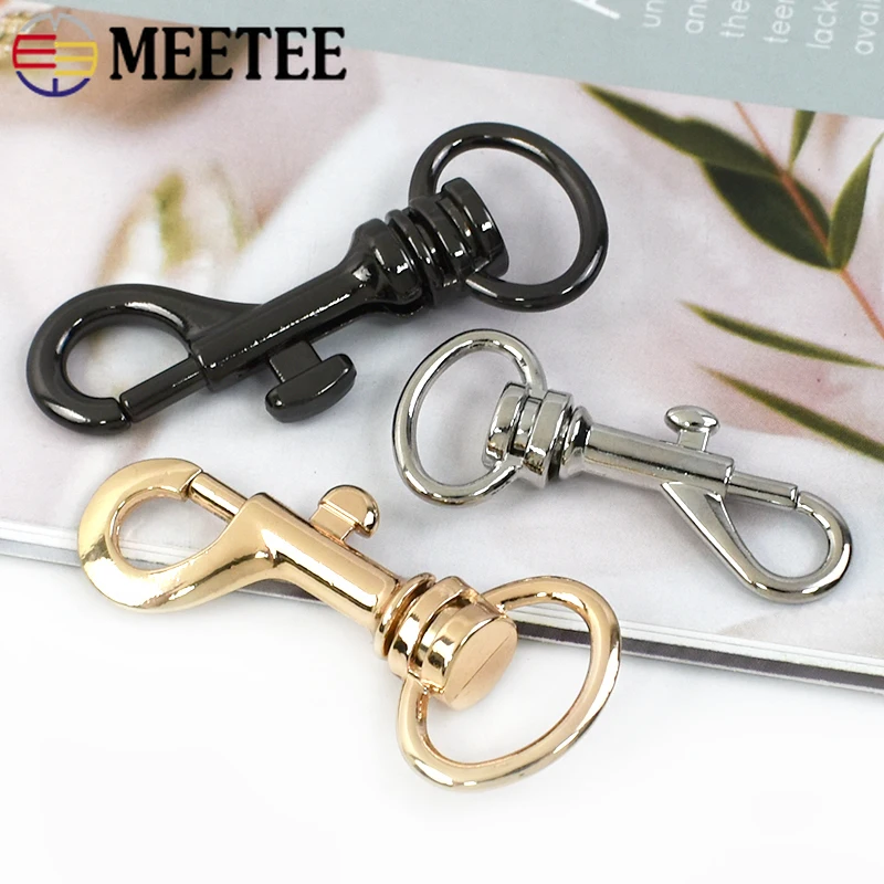 5/10Pcs Meetee 13-20mm Metal Strap Buckle Bag Lobster Clasp Webbing Swivel Snap Hook Keychain Trigger Clips Buckles Hardware