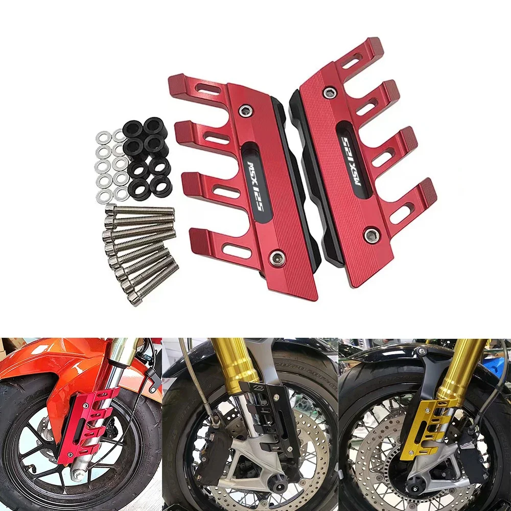 With Logo For Honda GROM (MSX125) Motorcycle Mudguard Front Fork Protector Guard Block Front Fender Anti-fall Slider Accessories