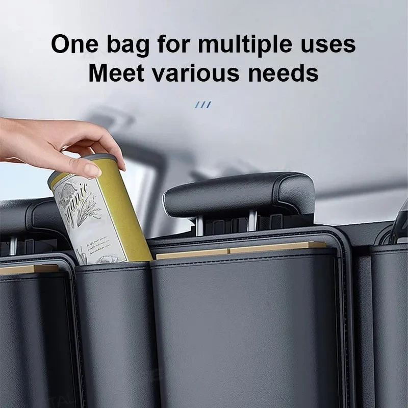 Car Seat Back Hanging Bag Rear Seats Headrest Storage Bag for Car Trunk Tissue Drink Holder Large Capacity Organizer
