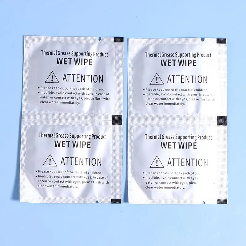 ✉ 10/20 Buah Tisu Pembersih Senyawa Termal Penghilang Pasta Termal Baru Tanpa Kotoran untuk Pasta Termal Penghilang Panas CPU GPU