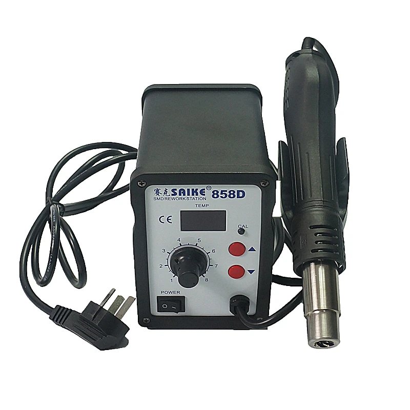 Soldering Station 700W hot air temperature gun LED display Intelligent temperature control hot air gun SAIKE-858D