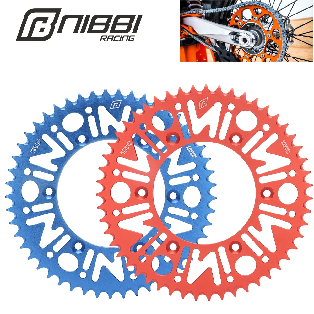 

NIBBI Aluminium Rear Chain Sprocket 49T 50T 51T for Honda CR CRF XR 125-250cc KTM EXC MXC 400cc Dirt Bike Yamaha Motorcycle Part