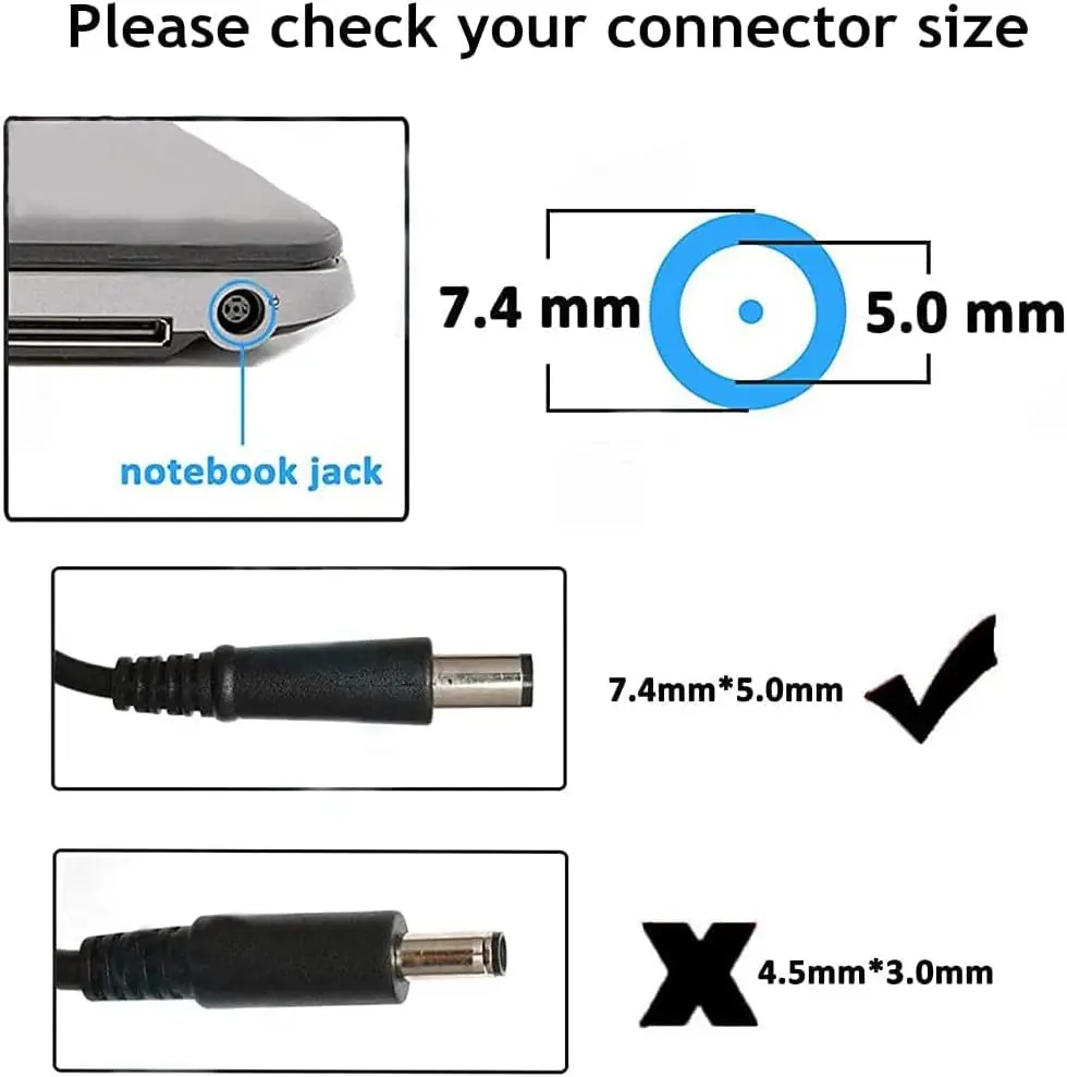 New 65W 19.5V 3.34A Adaptor Charger for Dell Vostro 1000 1300 1400 1500 1501 1510 Studio 1558 1569 1745 1747 1749