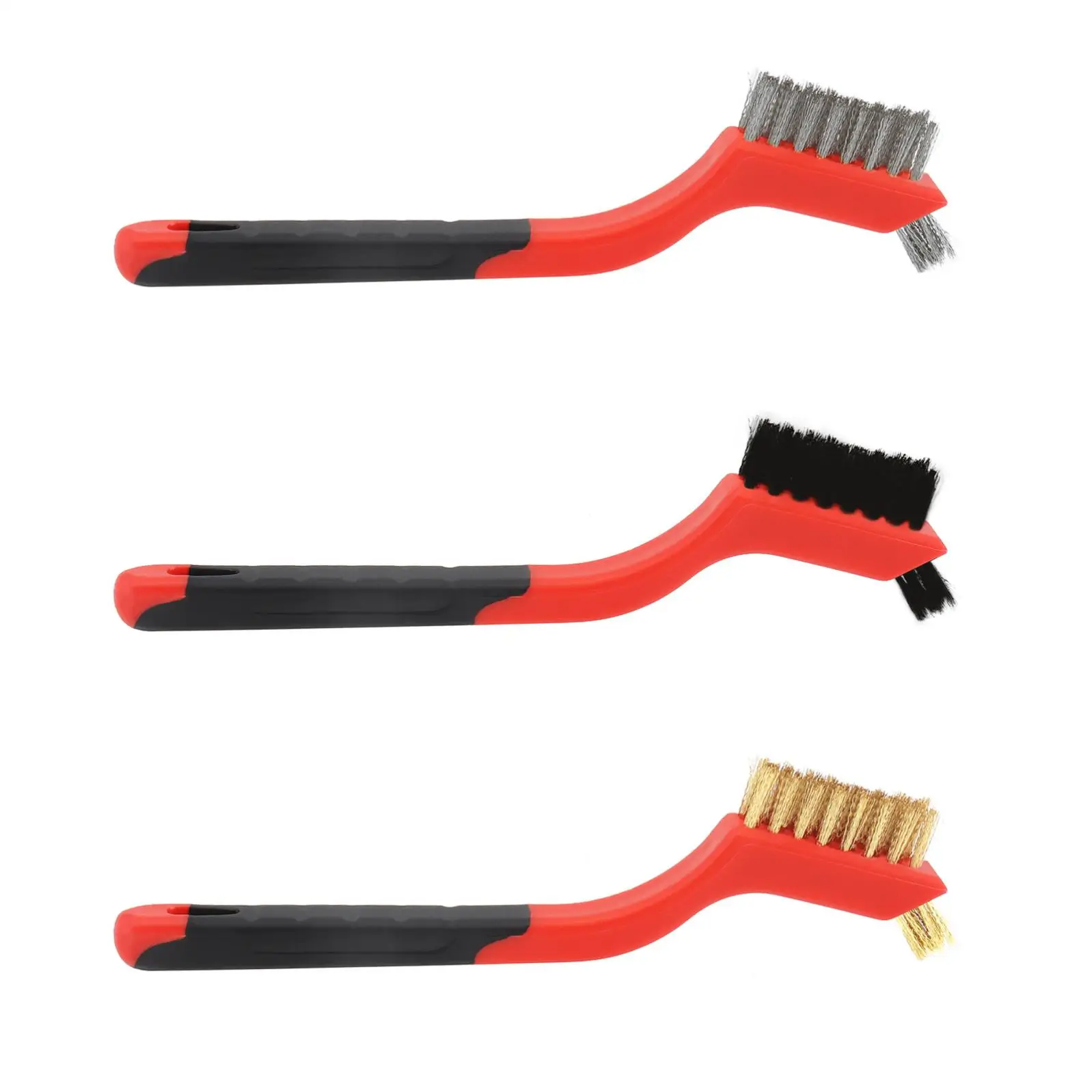 Escova De Limpeza De Latão Para Polimento De Metal, Fio De Latão, Aço Inoxidável, Escova De Nylon, Home Tool, Remove Rust, Tool, 3Pcs