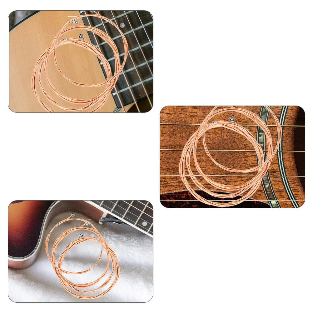 

4 Pcs Strings Hexagonal High Carbon Alloy Strings For Instruments Steel Coated Wood Alloy Instrument Parts Smooth Anti Rust