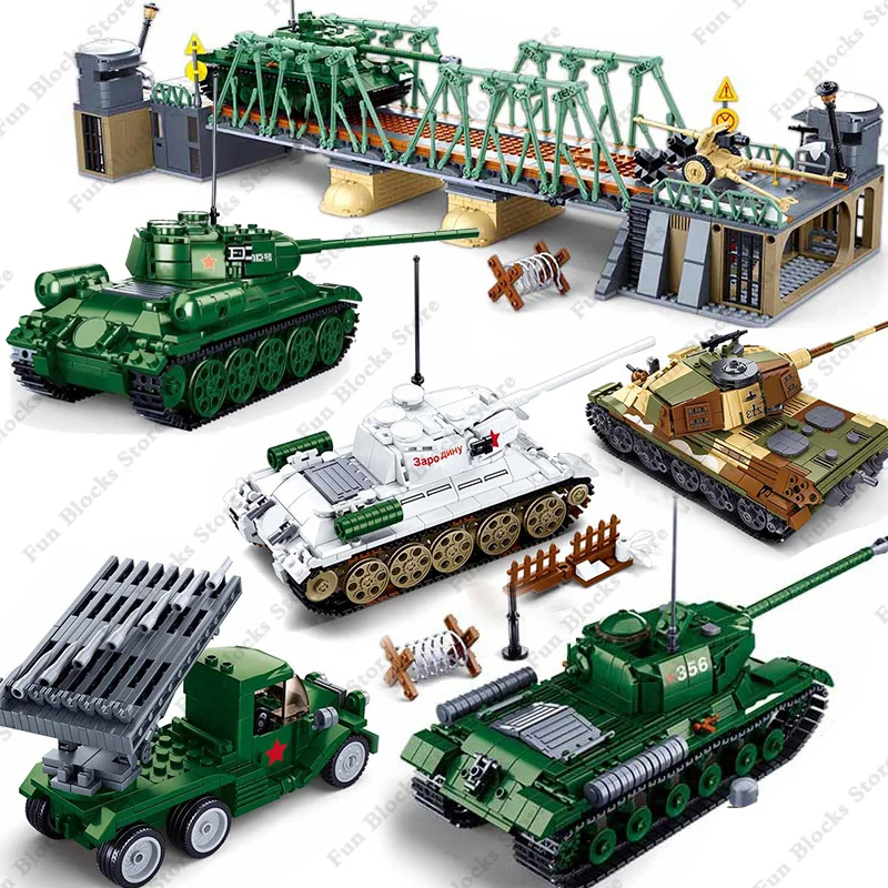 2023 Battle of Iwo Jima World War 2 Sets Military Vehicle Tank Fighter Plane Truck Building Blocks Army ww2 Weapon Figure Bricks