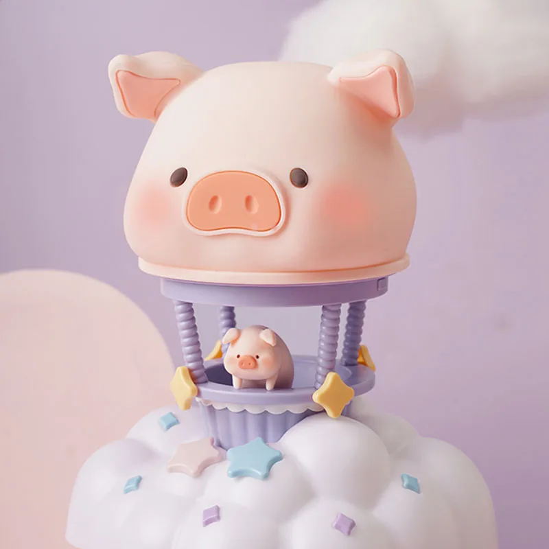 Lulu Pig Co Branded Clapping Light Night Light Anime Pvc 100% Original Figure Collection Model Desktop Ornaments Doll Toys