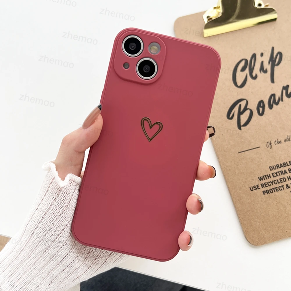 Luxus Flüssigsilikon Liebe Herz Handyhülle für Samsung Galaxy A73 A21S A72 A71 A31 A51 A33 A41 A50 A70 A13 Soft Cover – Detail 16