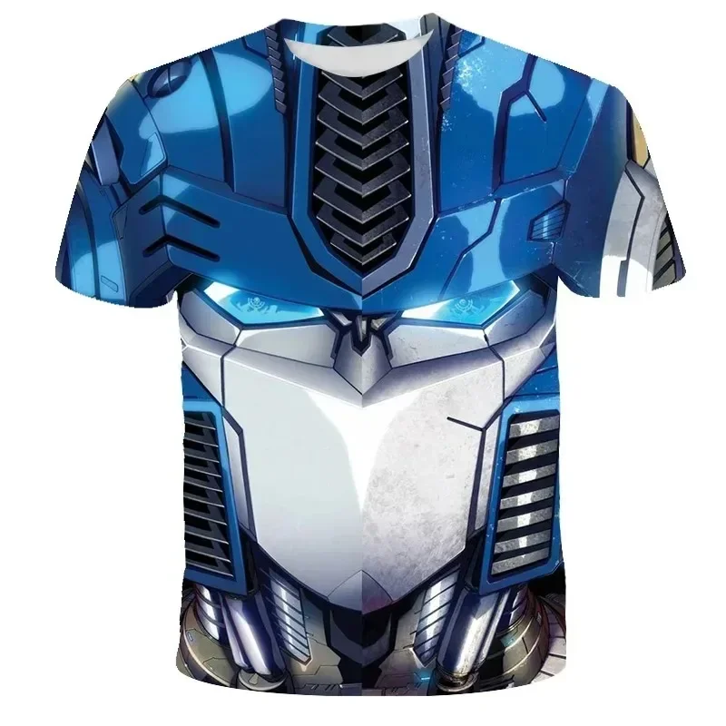 Summer Kids 3D Printed Transformers T-shirt Children Cool Cartoon Short Sleeve Clothing Boys Girls Fashion Trend Streetwear