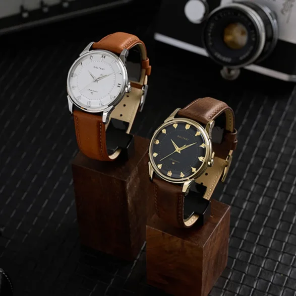 

Baltany Мужские автоматические часы 38,5 мм Механические наручные часы Ультратонкий сапфир 50 м Водонепроницаемые светящиеся Miyota 9039