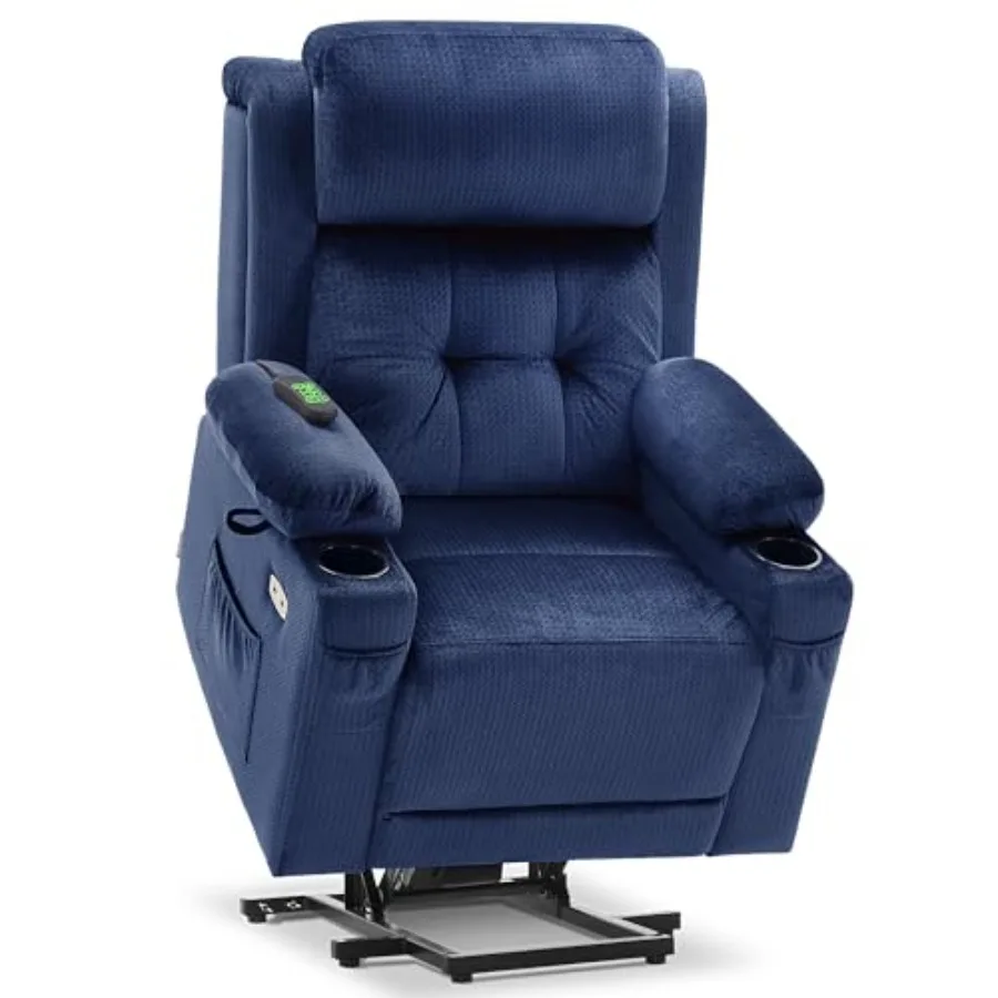 

Большое кресло-реклайнер с тремя моторами, функцией подъема, массажем и подогревом для пожилых людей, регулируемый подголовник, бесконечное количество положений, USB-порт