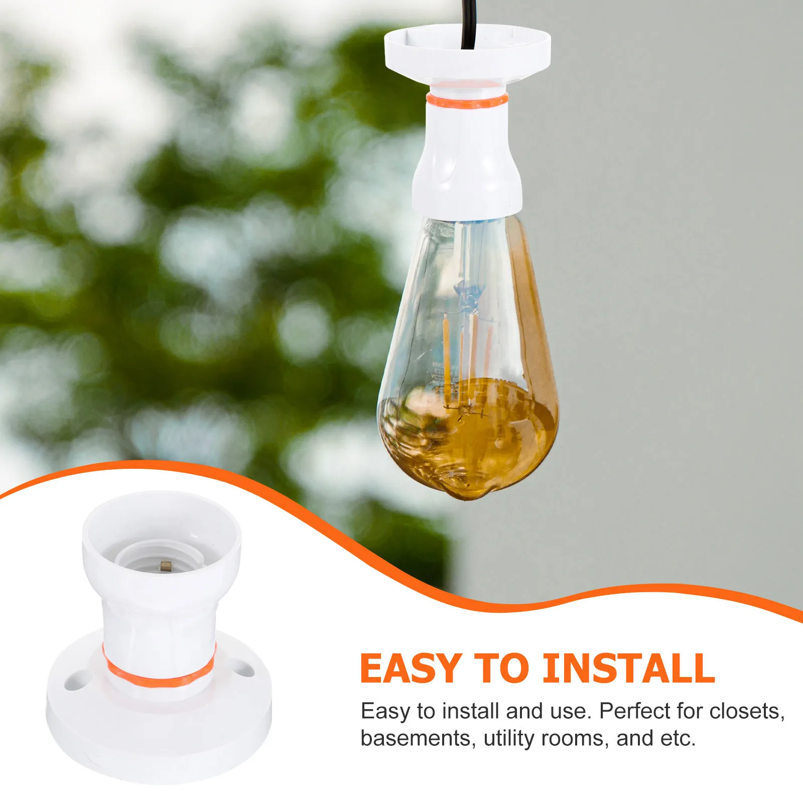 

2pcs Dual Use Lamp Socket E27/B22 Base Ceiling Light Bulb Holder Adapter For Diy Lamp Kits Outdoor Indoor Decor Lighting