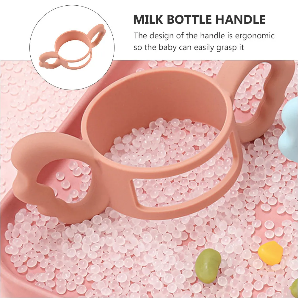 

Infant Feeding Bottle Handle Silicone Material Comfortable Grip Arms Universal Fit Easy Install Remove Long Service Life