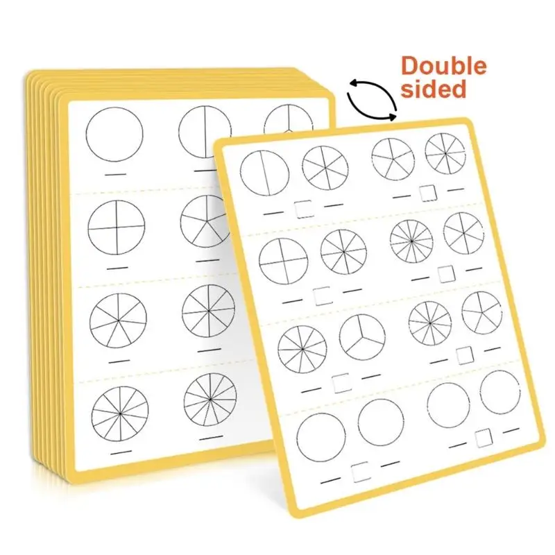 31BA Write and Wipe Early Math Learning Boards Double Sided 10 Pack for Preschool Review and Quiet Learning Breaks Daily