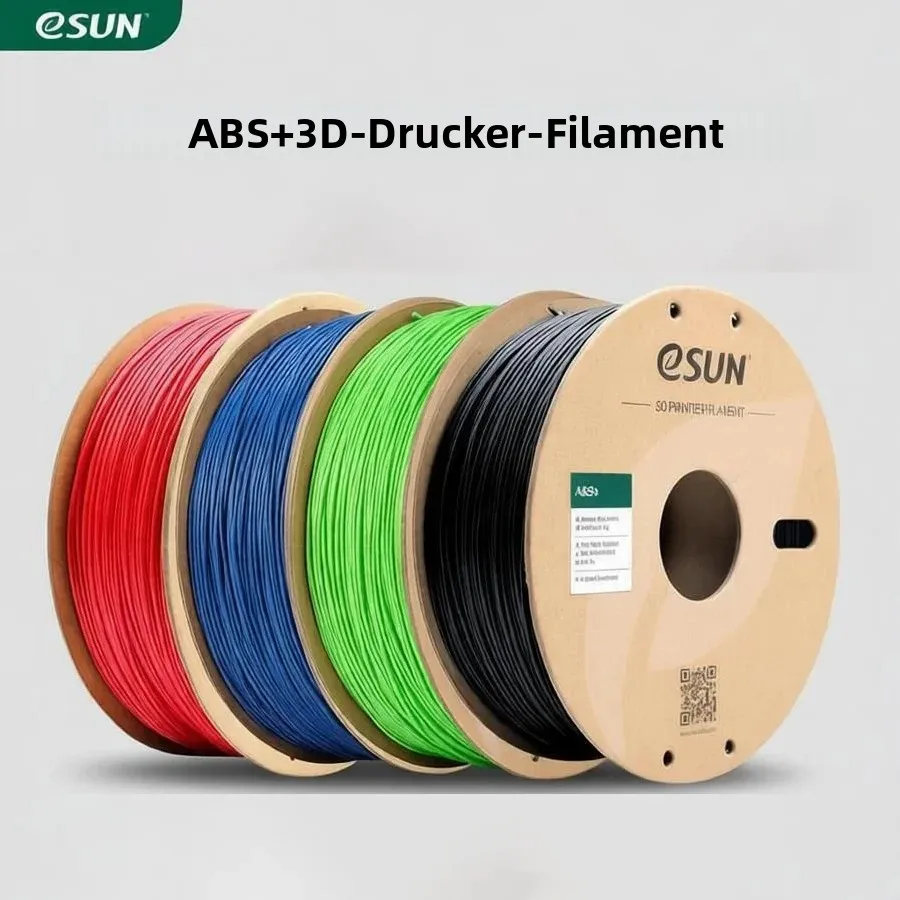 ESUN ABS Plus 2kg 3D-Druckfilament 1kg/Rolle 1,75mm Geringe Schrumpfung, Hohe Festigkeit, Hohe Zähigkeit und Hitzebeständigkeit 3D-Druckmaterial für die meisten 3D-Drucker