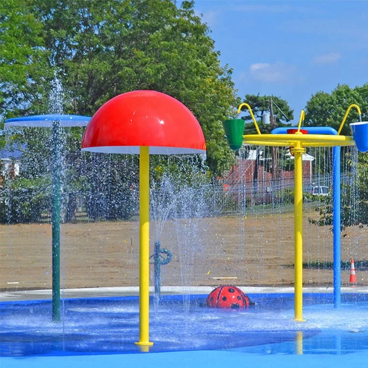 Fenlin water park equipment acrylic swimming pool water play mushroom waterfall