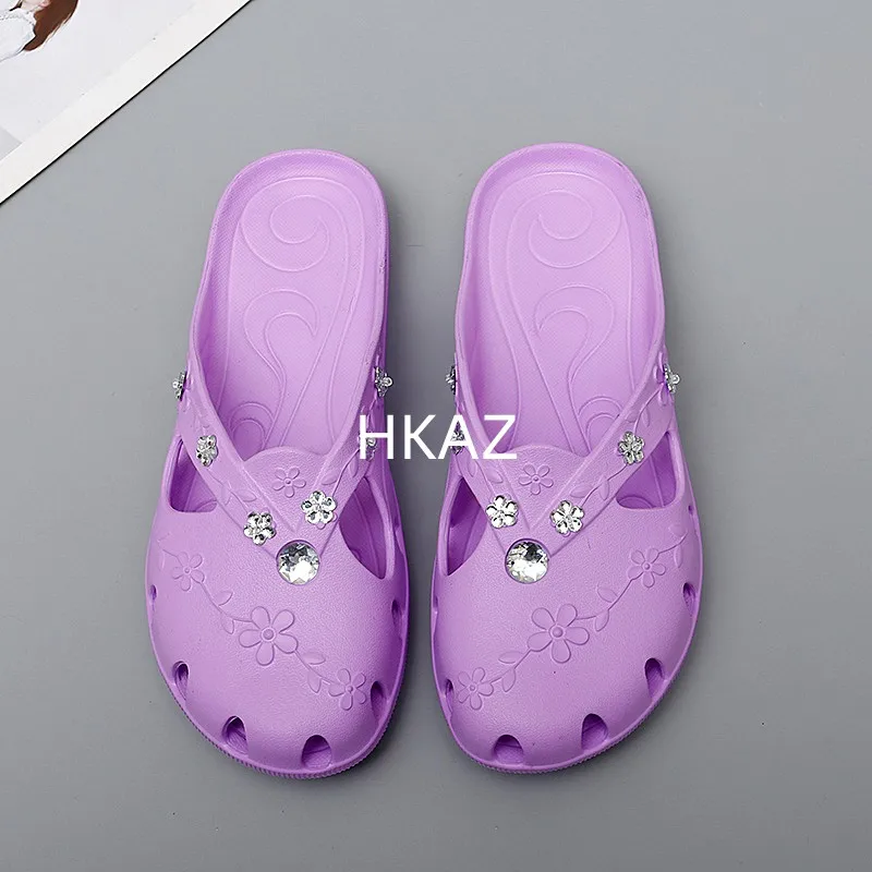 Slippers Women Fashion Breathable Outdoor Platform Baotou Women Jelly Slippers Indoor House Beach Roma Hole Shoes New In Summer