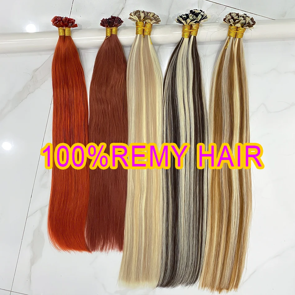 350 Flat Tip Extensions 100%Human Hair Flat Tip Hair Extensions Flat Tip Virgin Real Human Hair Extensions