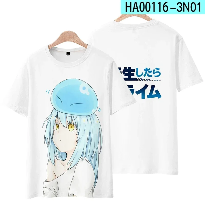 Dieses Mal wurde ich als Slime Rimuru Tempest wiedergeboren. 3D-Druck-T-Shirt für Damen und Herren, Sommer, kurzärmelig, lustiges T-Shirt – Detail 20