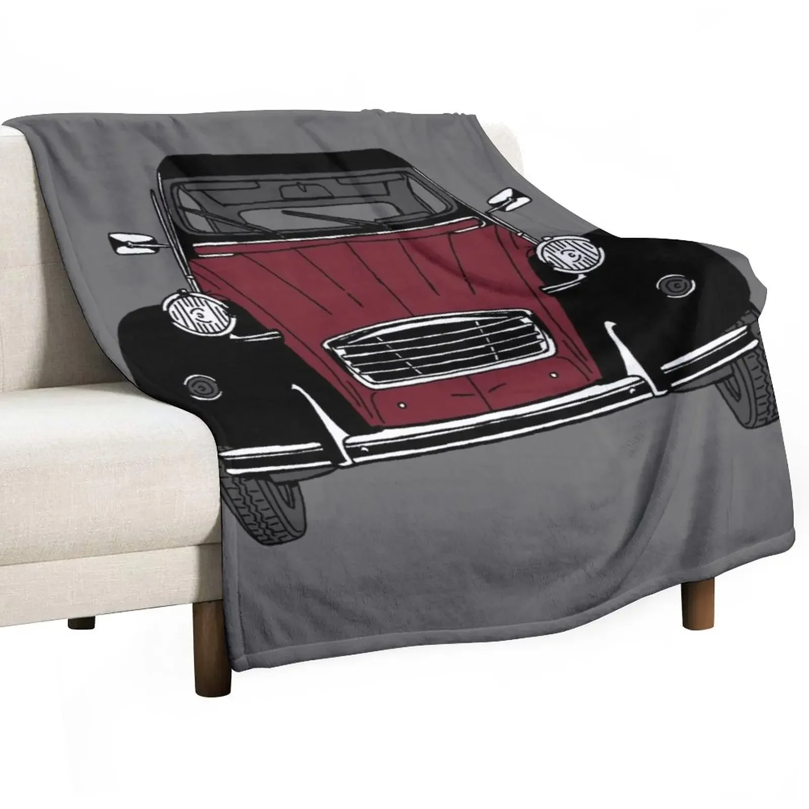 

2CV Road Car Throw Blanket Moving Bed covers Luxury Hairys Blankets