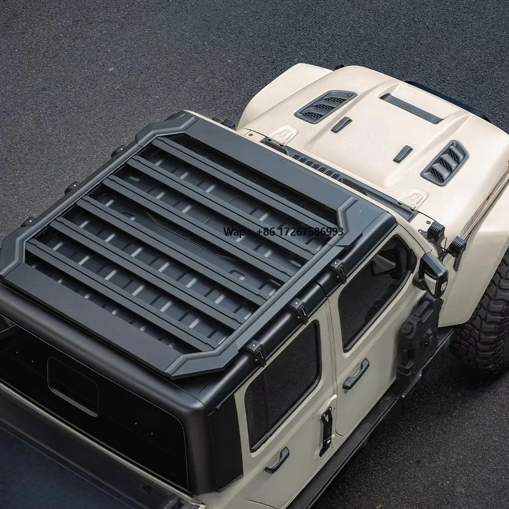 

Black Aluminum Alloy Roof Rack Cargo Basket for Wrangler JL 2018+ Gladiator JT 2020+ JT1024