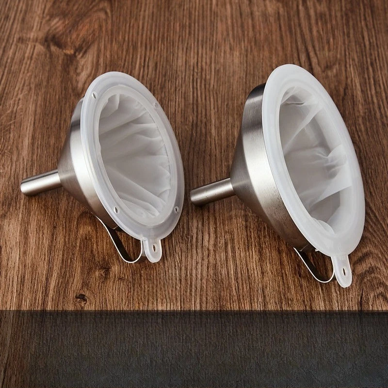 

304 Stainless Steel Funnel with Ultra Fine Mesh for Home Chinese Herbs Oil Milk Wine Filter