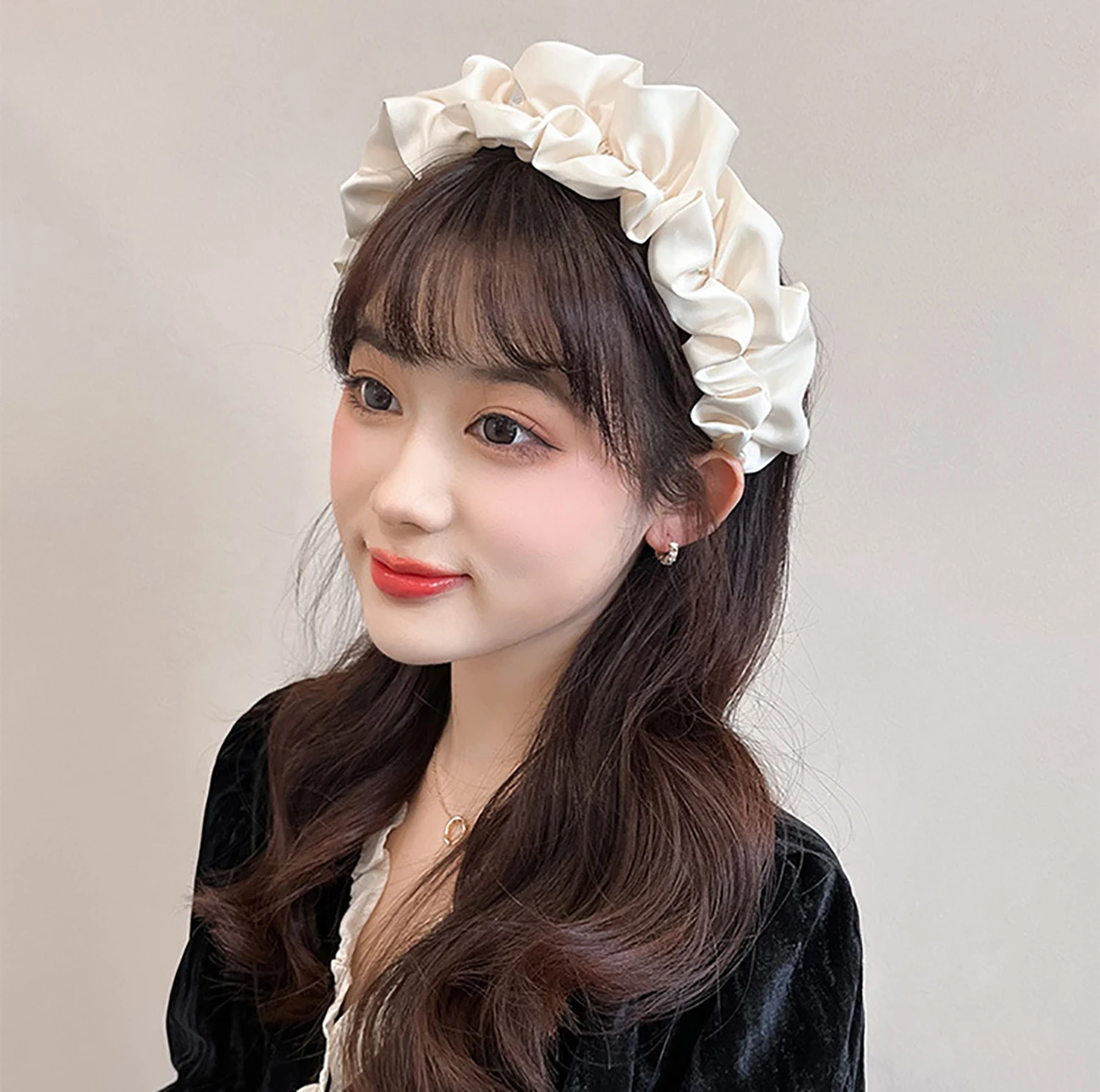 FANYIN 2024 New Wide Edge Folded Hair Hoops Show Small Face Sweet Elegant and Fashionable Hair Accessories