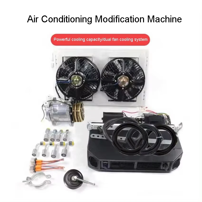 

Kit de Compresor, Radiador y Evaporador de Aire Acondicionado Automotriz de 12V 24V para Auto, Camioneta, Furgoneta, Tractor, Ex