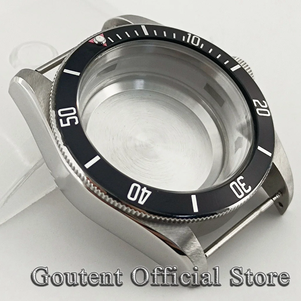 Goutent 41mm Cassa per orologio in cristallo di zaffiro argento adatta al movimento NH35 NH36 ETA 2824 2836 PT5000 Miyota 8215 821A 8205 DG2813 3804