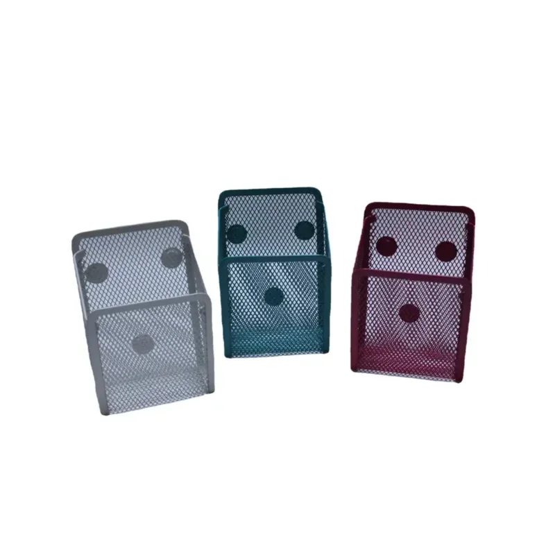 For School Office Desktop Organizer Stationery Metal Hollow Pencil Holder Ruler Pen Pencil Storage Box Stand Container