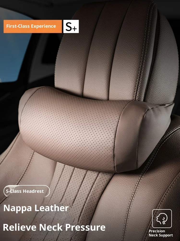 

Car Headrest Neck Pillow for Mercedes-Benz, New 2025 Model Car Seat Headrest Accessory, Leather, Perforated, Interior Product