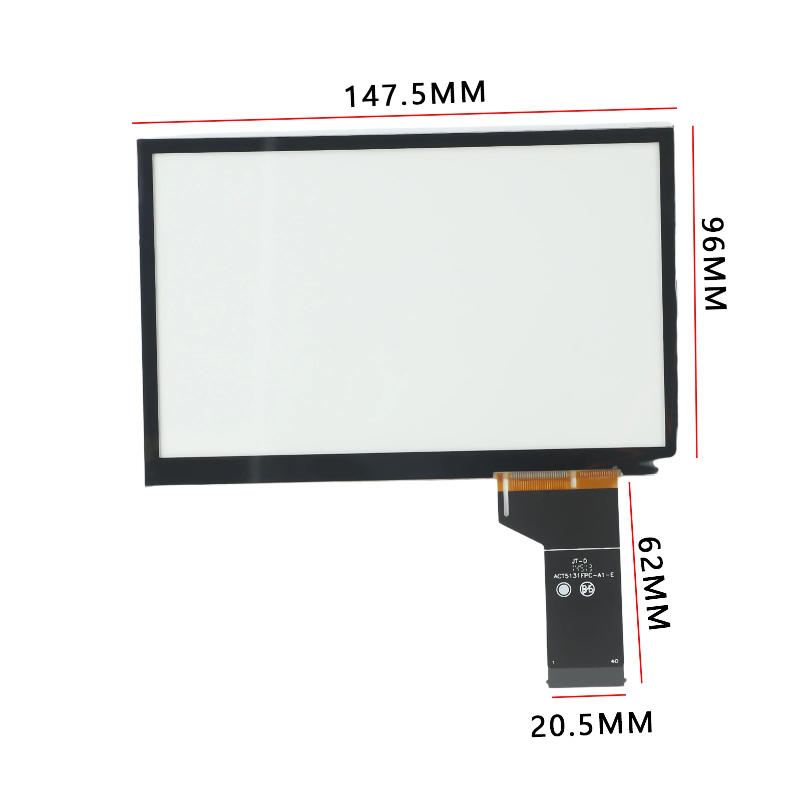 1pc 6.5inch / 147.5*96mm Car Touch Screen Digitizer For Skoda MIB2 MIB STD2 Radio Multimedia Navi 5V OEM:TDO-WVGA0633F00039