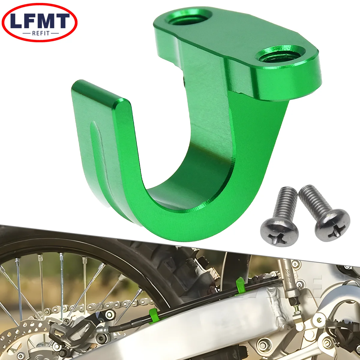 

Для Kawasaki KX125 KX250 KX450 KX250F KX450F KX250X KX450X KLX450R аксессуары для мотоциклов с ЧПУ зажим для заднего тормозного шланга