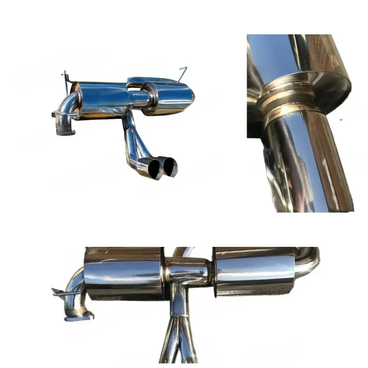 3.00 Dual Muffler Tip Catback Exhaust Kit 00-05 MR2 W30 MR-2