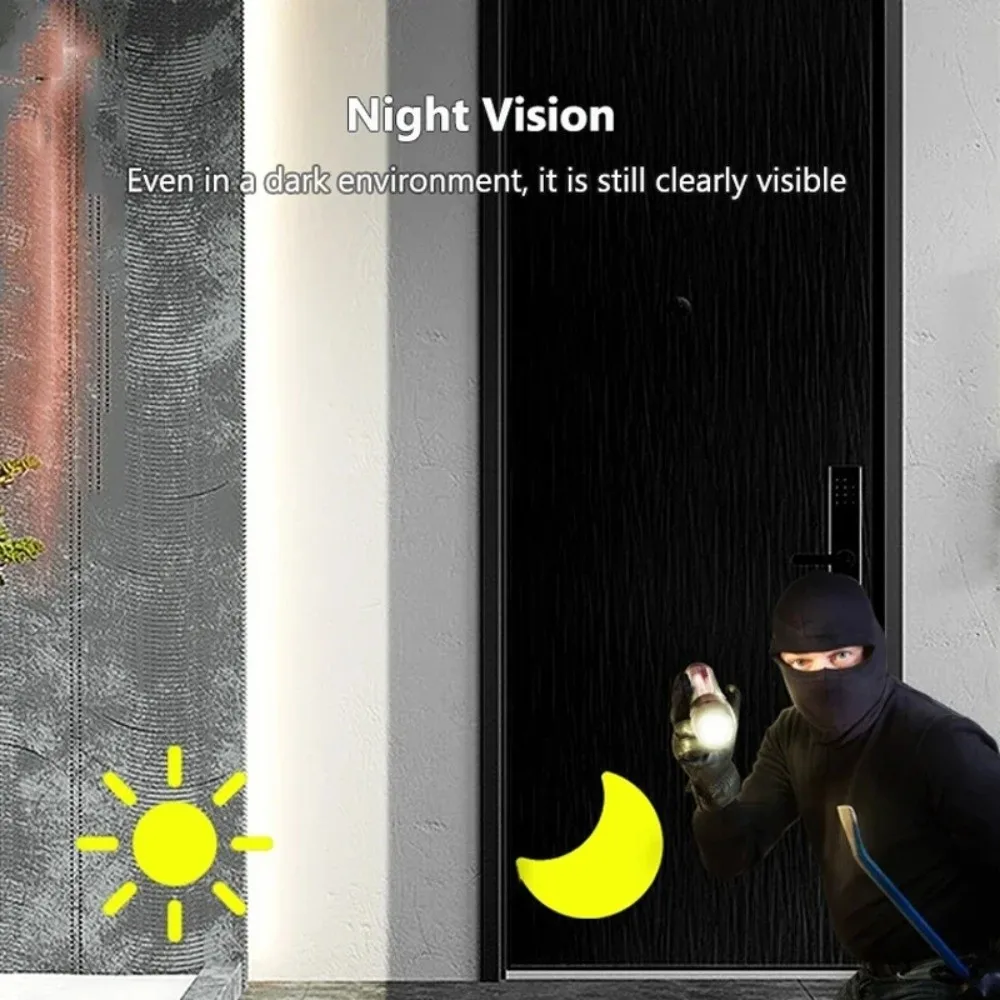 

Electronic Cat Eye Wireless Smart Doorbell Night Vision HD Video Visual Intercom Doorbell Inform Ring Real Time