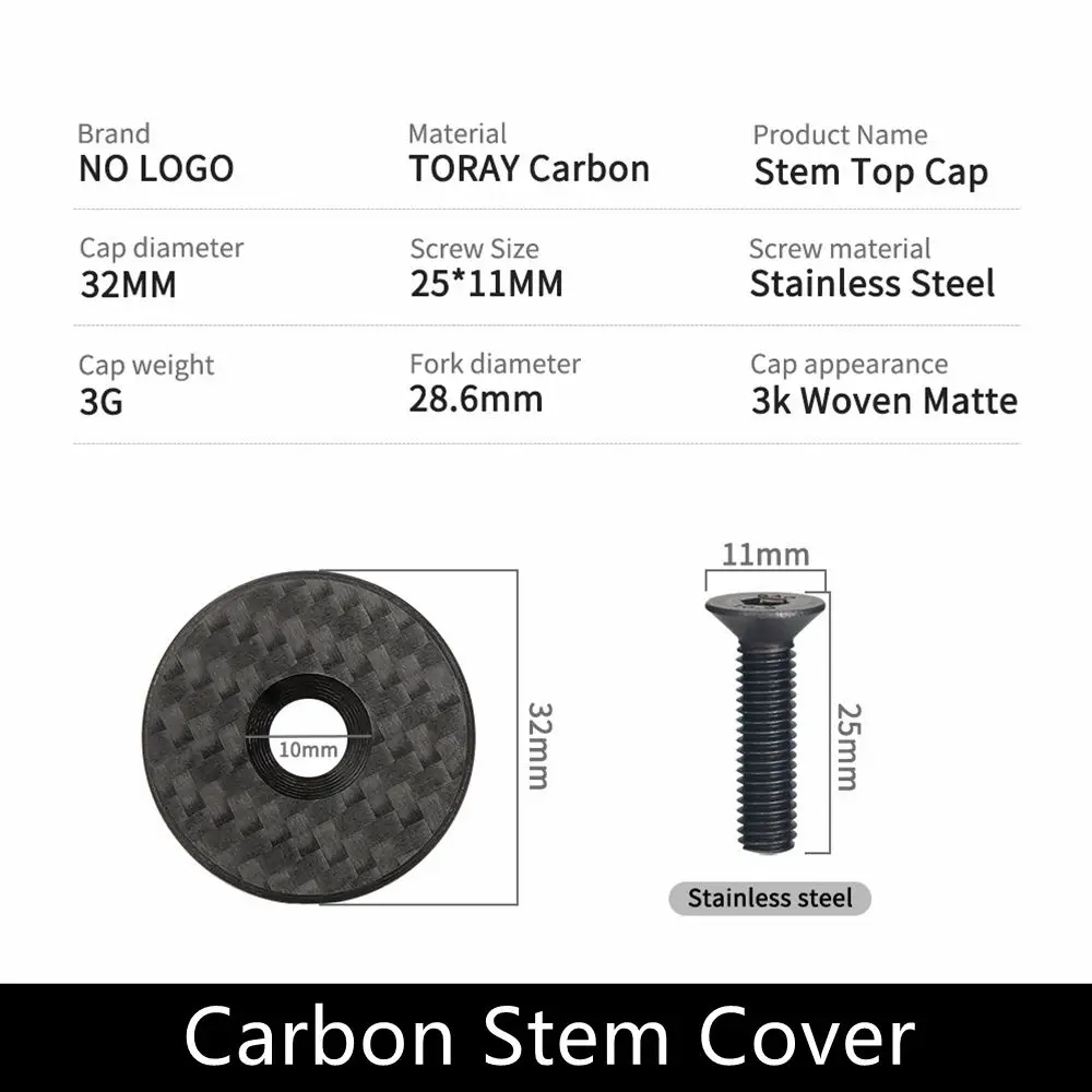 TOSEEK Bicycle Headset Carbon Stem Top Cap Carbon Fork Spacer Aluminum Expander Plug Bike Accessories view 3